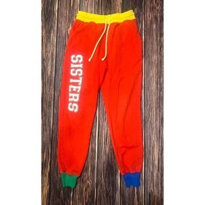 Sisters by Safety Pin Red‎ Jogger Sweatpants Size Small by James Charles